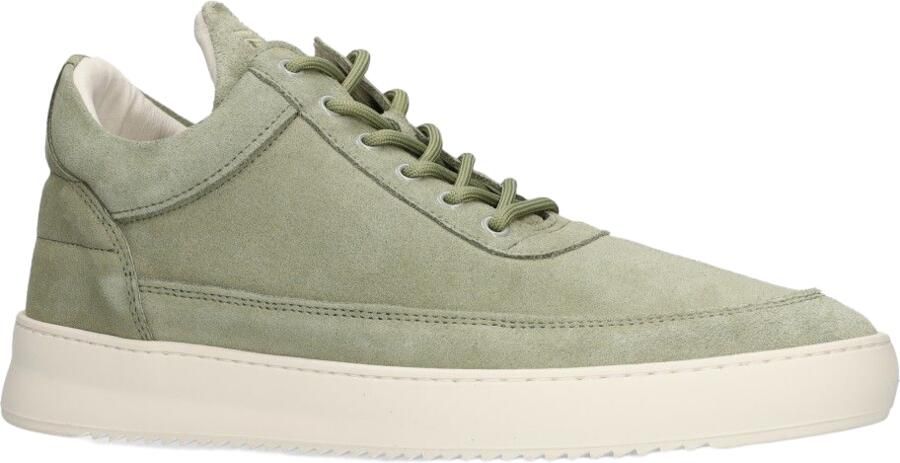 Filling Pieces Low Top Organic Suède Lichtgroen