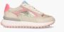 Floris van Floris van Bommel van Floris van Bommel Sneakers Dames Lage sneakers Damesschoenen Leer SFW-10099 mesh Beige combi - Thumbnail 4