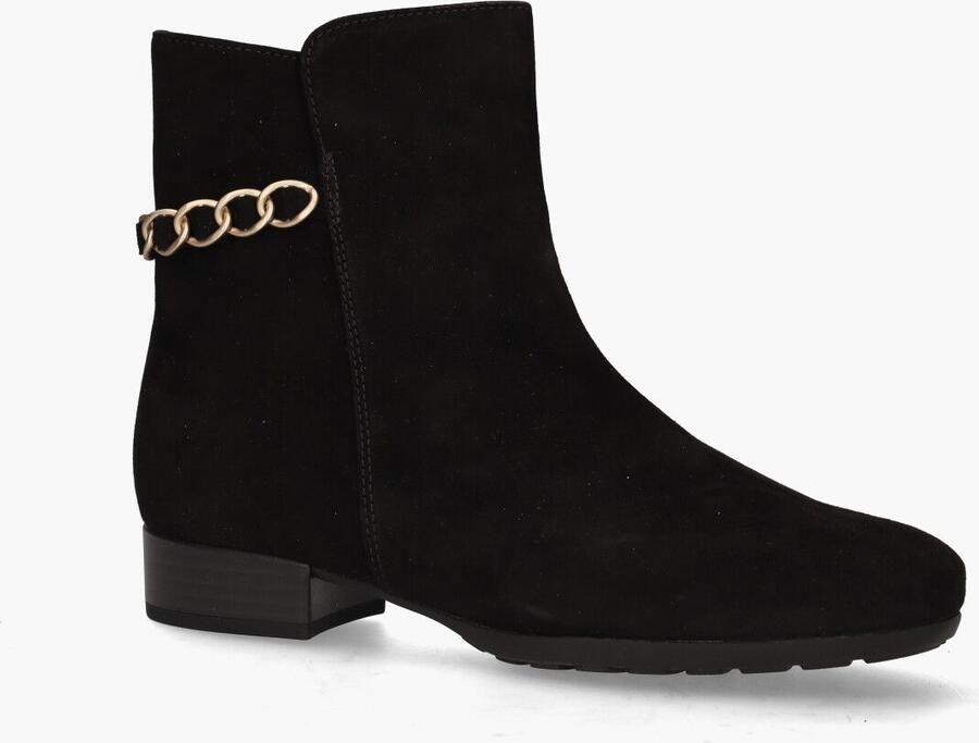 Gabor Zwarte Fluwelen Enkellaarzen Black Dames - Foto 5