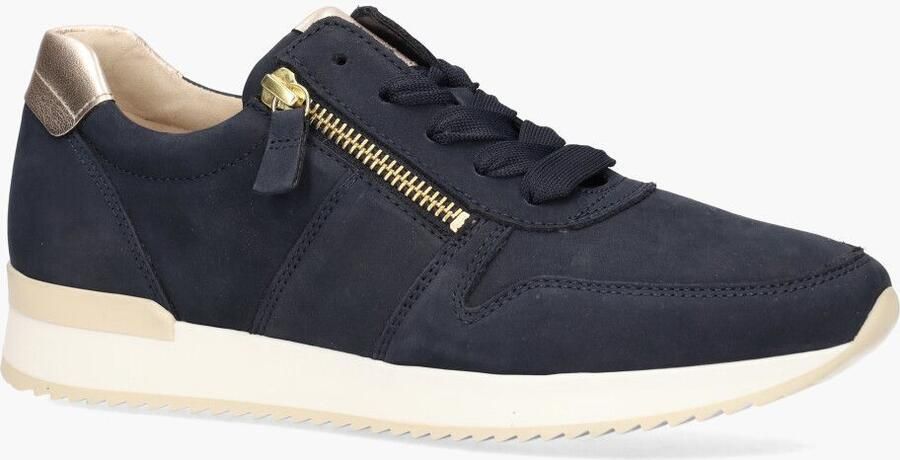 Gabor Blauw Gouden Suède Sneakers Multicolor Dames - Foto 6