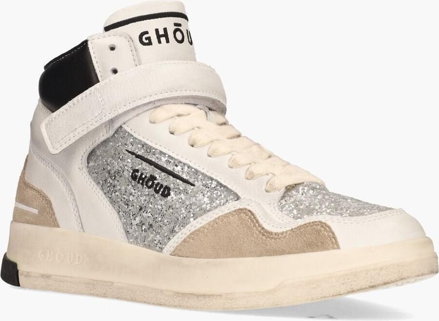 GHOUD Hoge Sneakers Dames Glitter Mid Sneaker Maat: 39 Materiaal: Leer Kleur: Zilver - Foto 2