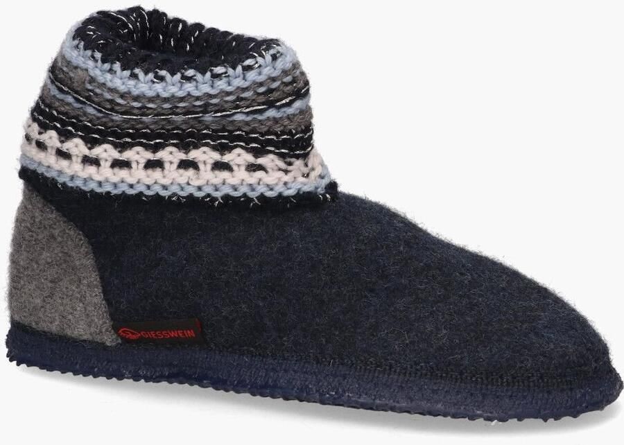 Giesswein Blauwe Gesloten Pantoffels met Bontvoering - Foto 6