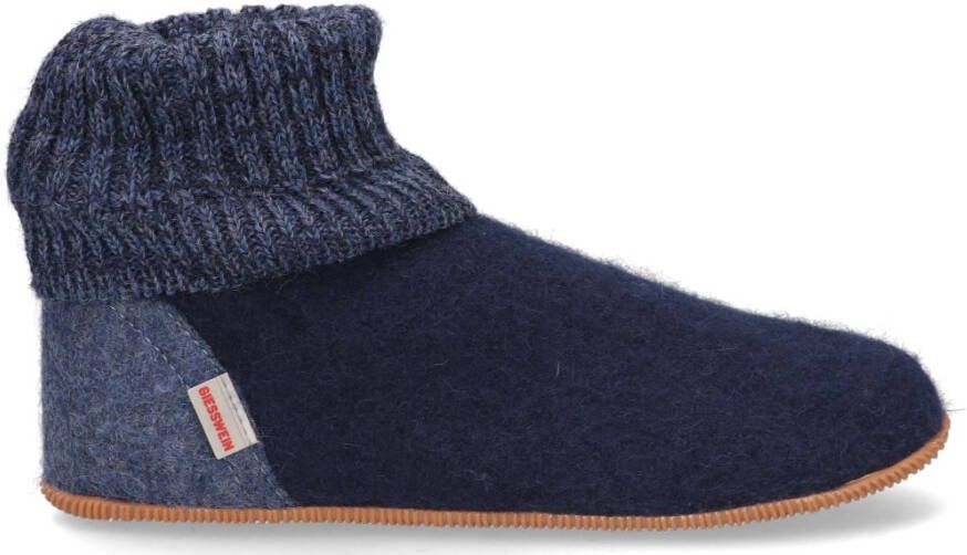 Giesswein Blauwe Gesloten Pantoffels met Bontvoering - Foto 4