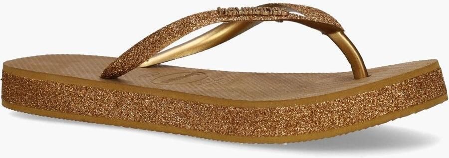 Havaianas Slim Flatform Sparkle Dames Slippers Brons - Foto 2