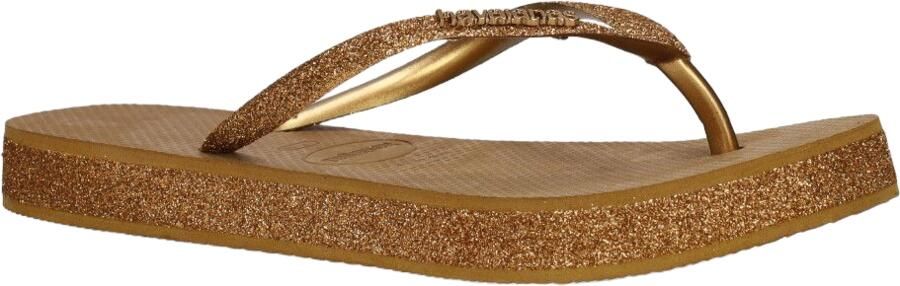 Havaianas Slim Flatform Sparkle Dames Slippers Brons - Foto 4