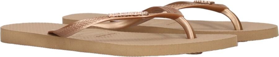 HAVAIANAS Teenslippers Dames Slim Logo Metallic Maat: 35 36 Materiaal: Rubber Kleur: Bruin - Foto 5