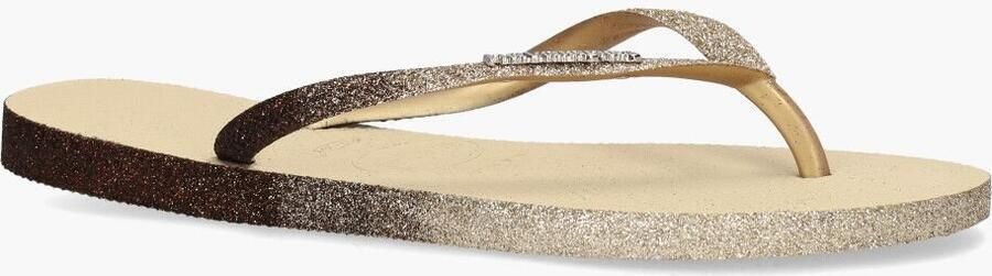HAVAIANAS Teenslippers Dames Slim Sparkle Ii Maat: 41 Materiaal: Rubber Kleur: Beige - Foto 10