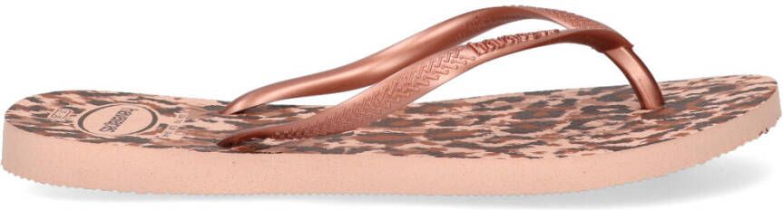 Havaianas Kids Slim Animals teenslippers roségoud panterprint - Foto 11