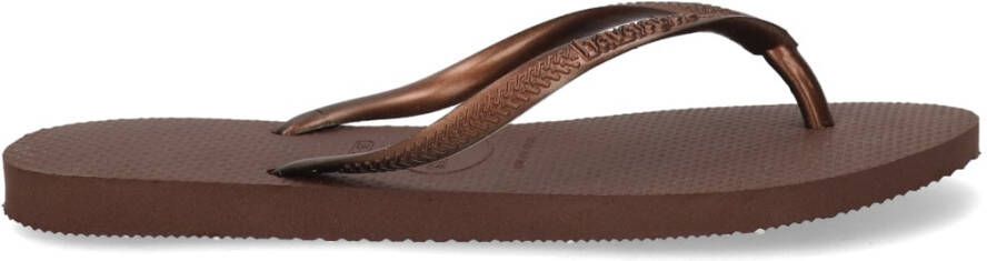 Havaianas Slim Dames Slippers Dark Brown Metal Acoused - Foto 9