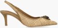 Kurt Geiger Belgravia slingback van suède met gevlochten details - Beige