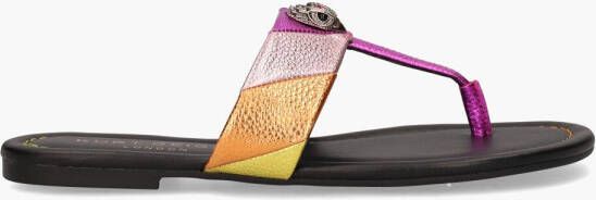 Kurt Geiger Kensington slipper van kalfsleer met metallic finish