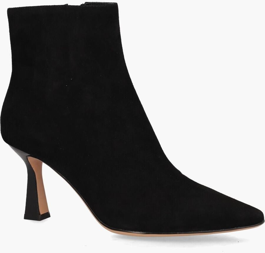 Lola Cruz Zwarte Suède Puntige Enkellaarzen Black Dames - Foto 4