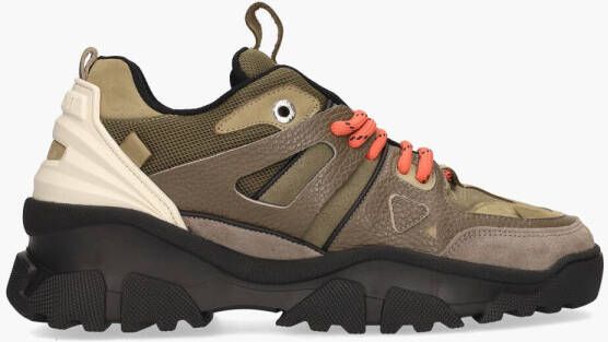 Mason Garments Genova sneaker van suède met leren details