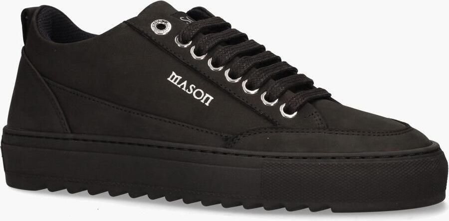 Mason Garments Zwarte Leren Modieuze Sneaker Fw23-1D Zwart Heren - Foto 4