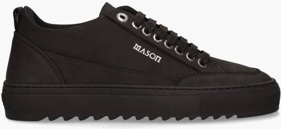 Mason Garments Zwarte Leren Modieuze Sneaker Fw23-1D Black Heren - Foto 4