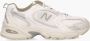 New Balance Witte Beige Sneakers Veters Rubberen Zool White Dames - Thumbnail 3