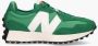 New Balance Oversized Logo Textiel en Suède Sneakers Green Heren - Thumbnail 3