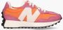 New Balance Dames Sneakers van Leer voor Herfst Winter Oranje Dames - Thumbnail 2