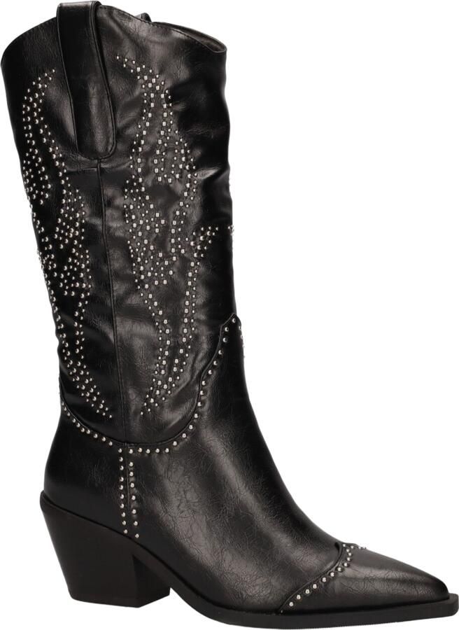 NOA HARMON Cowboylaarzen Dames 009591 Maat: 37 Materiaal: Leer Kleur: Zwart - Foto 2