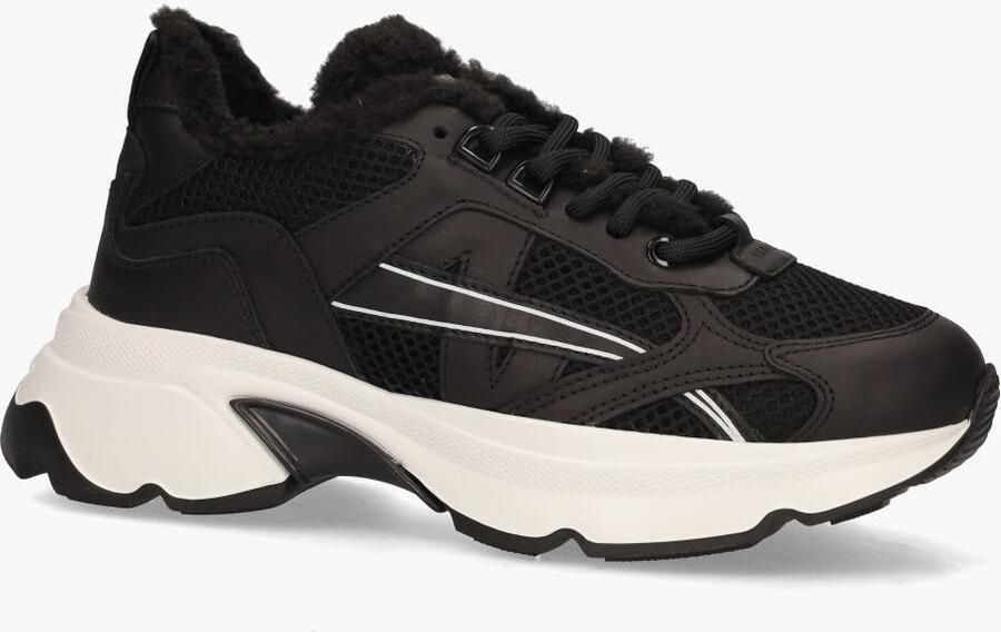 NUBIKK Lage Sneakers Dames Ross Nomad Fur Maat: 36 Materiaal: Leer Kleur: Zwart - Foto 4