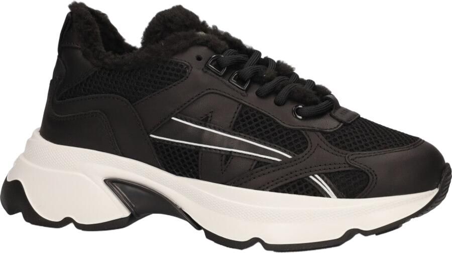 NUBIKK Lage Sneakers Dames Ross Nomad Fur Maat: 37 Materiaal: Leer Kleur: Zwart - Foto 5