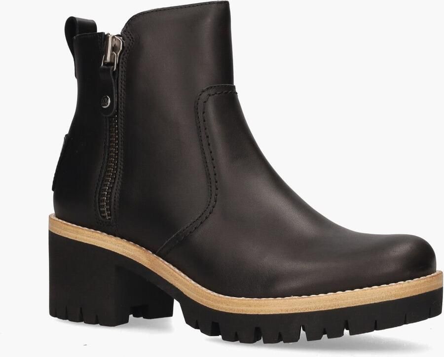 Panama Jack Zwarte leren enkellaars Pauline Black Dames - Foto 2