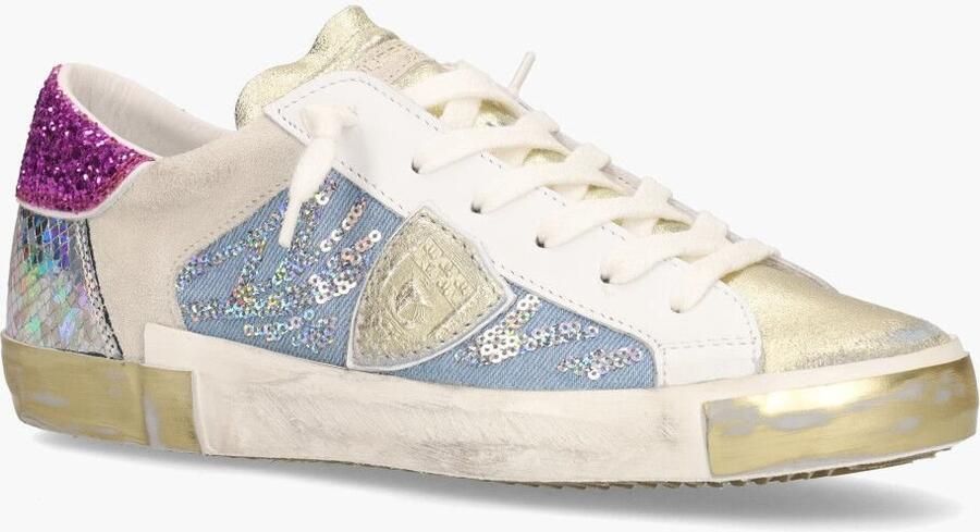 Philippe Model PRSX low glitter blanc Multi - Foto 3