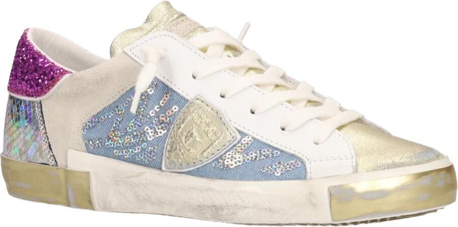 Philippe Model PRSX low glitter blanc Multi - Foto 3