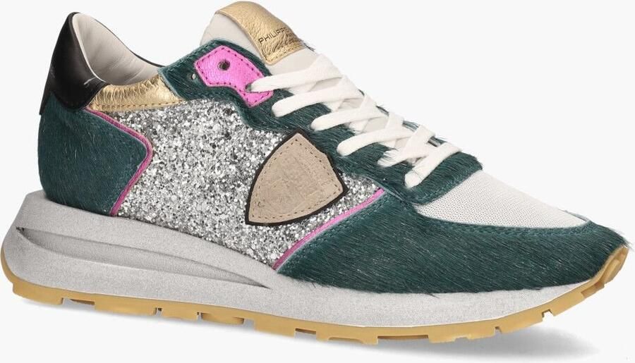 Philippe Model Glamoureuze Tropez Haute Sneakers voor Vrouwen Groen Dames - Foto 2