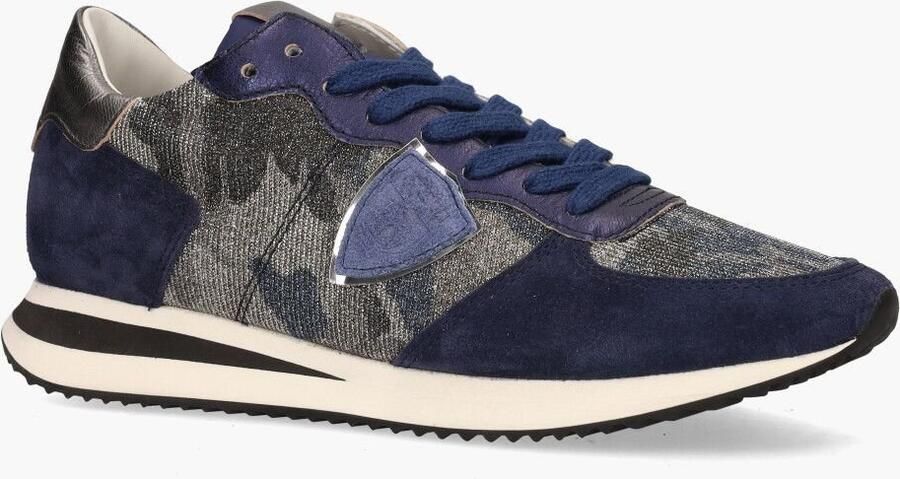 Philippe Model Blauwe Camouflage Lage Top Sneakers Blue Dames - Foto 2
