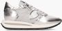 PHILIPPE MODEL Lage Sneakers Dames Tropez Haute Low Woman Maat: 39 Materiaal: Leer Kleur: Zilver - Thumbnail 2