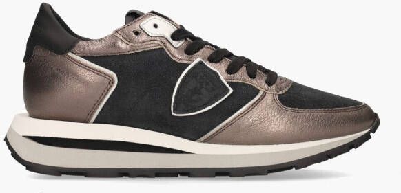 PHILIPPE MODEL Lage Sneakers Dames Tropez Haute Low Maat: 39 Materiaal: Leer Kleur: Brons - Foto 3