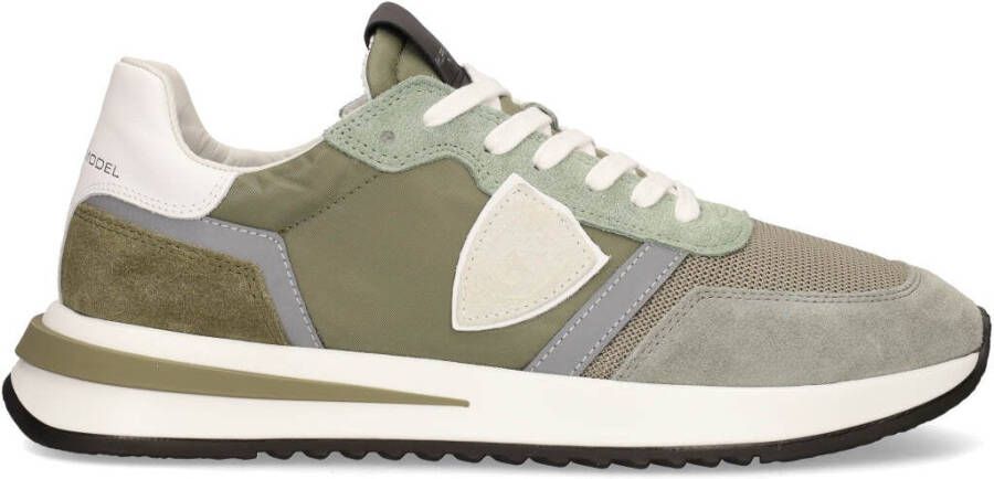 Philippe Model Blauwe Nylon Sneakers met Suède Details Multicolor Heren - Foto 3