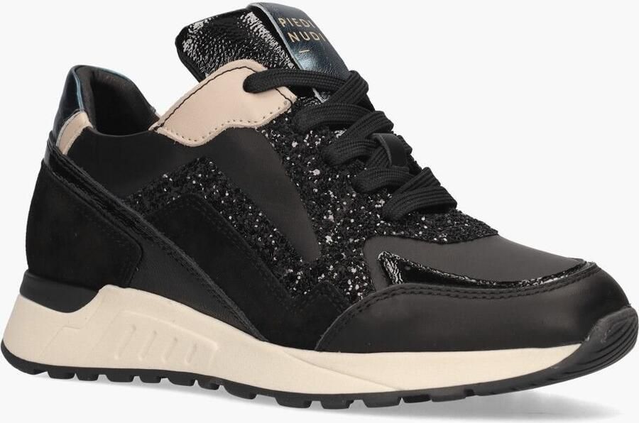 PIEDI NUDI PiediNudi Lage Sneakers Dames Selva 17.01 Maat: 42 Materiaal: Leer Kleur: Zwart