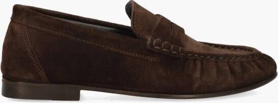 POSA Loafers Dames Penny Loafer Wrinkle Maat: 38 Materiaal: Suède Kleur: Bruin