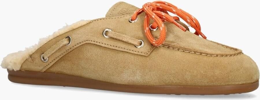 POSA Instappers Dames Boat Loafer Mule Fur Maat: 38 Materiaal: Suède Kleur: Camel - Foto 4
