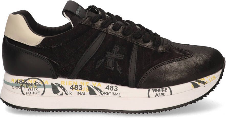 Premiata Kwaliteitslederen sneakers met glamoureuze details Black Dames - Foto 8