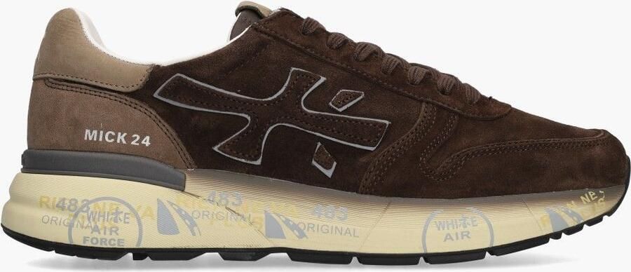 PREMIATA Lage Sneakers Heren Mick Maat: 44 Materiaal: Suède Kleur: Bruin - Foto 4