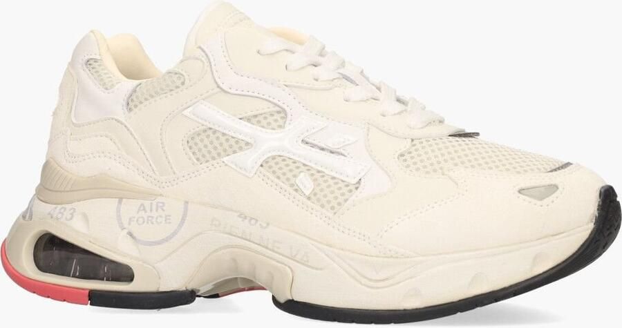 Premiata Low-Top Sneakers Innovative Sneakers With Mixed Material Design in wit - Foto 4