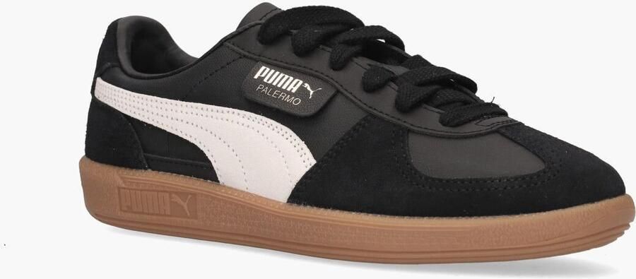 Puma Palermo Lth Black Feather Gray Gum Zwart Leer Lage sneakers Unisex - Foto 7