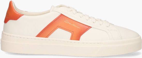 Santoni Dubbele Gesp Leren Sneakers Multicolor Dames