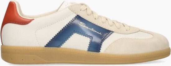Santoni 21965 Off-White Blauw Rood