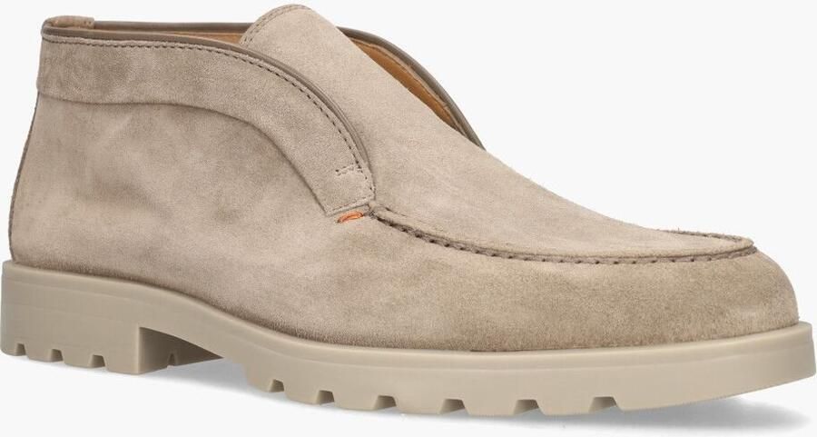 SANTONI Instappers Heren Sue Spiegel Klep Instap Gz Maat: 42 5 Materiaal: Suède Kleur: Taupe