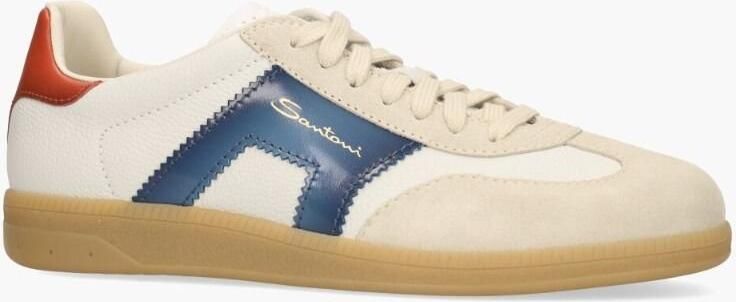 Santoni 21965 Off-White Blauw Rood