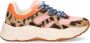 Scotch & Soda Celest leren chunky sneakers met dierenprint lichtroze multi - Thumbnail 3