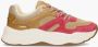 Scotch & Soda Celest leren chunky sneakers camel roze - Thumbnail 3