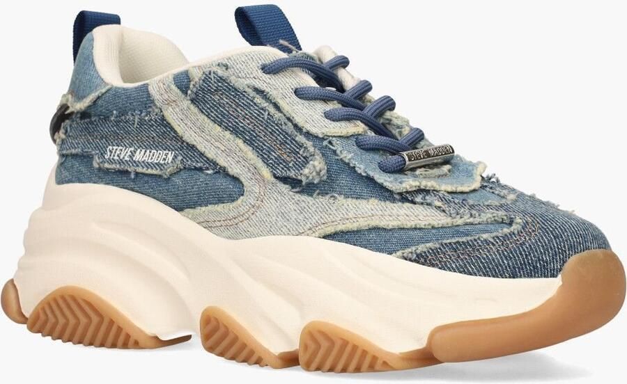 Steve Madden Possession Lage sneakers Leren Sneaker Dames Blauw - Foto 4