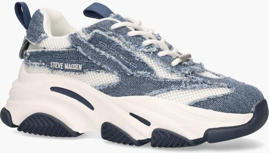 STEVE MADDEN Possession-E blue denim Blauw Mesh Lage sneakers Dames - Foto 3
