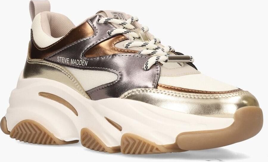 STEVE MADDEN Progressive pewter gold Grijs Mesh Lage sneakers Dames - Foto 4