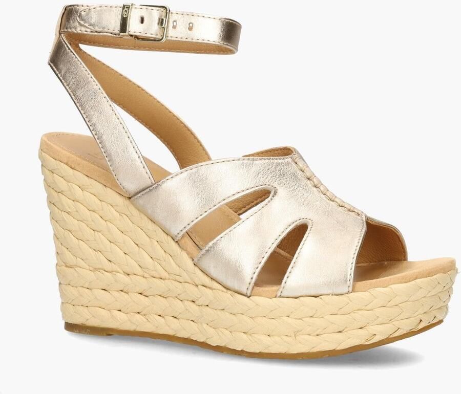 UGG Sandalen Dames W Careena Maat: 41 Materiaal: Leer Kleur: Goud - Foto 4